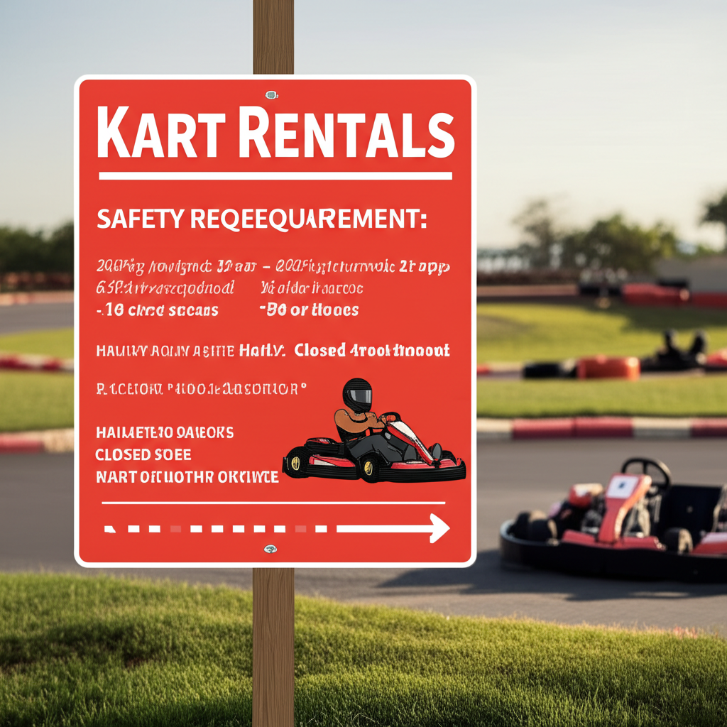 Indoor and outdoor kart racing tracks